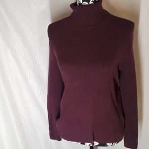 A N A womens extra large burgundy turtlene…